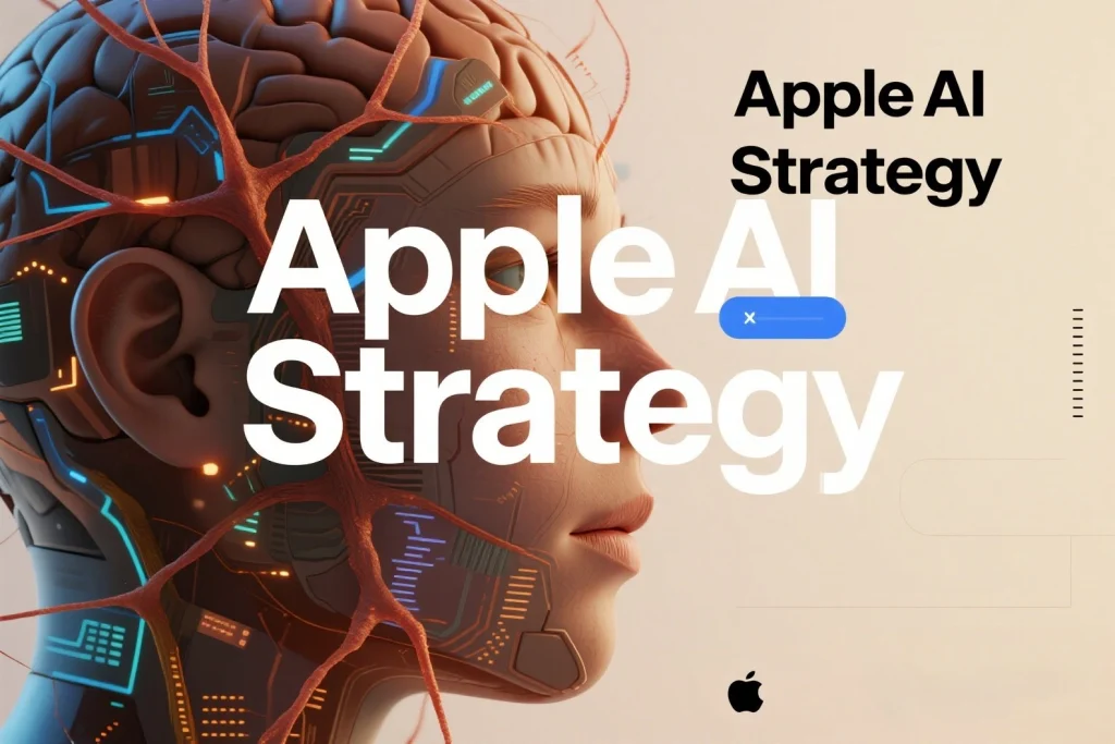 Illustration depicting Apple AI Strategy’s emphasis on user privacy and device-based processing