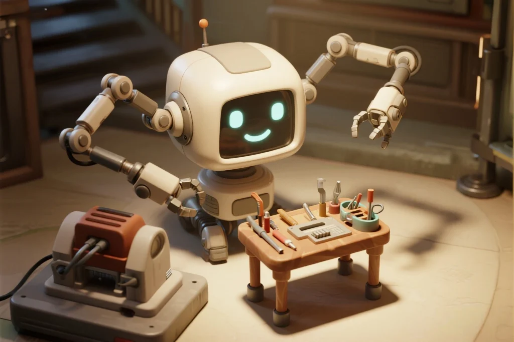 Cozmo robot interacting with office employees to improve engagement