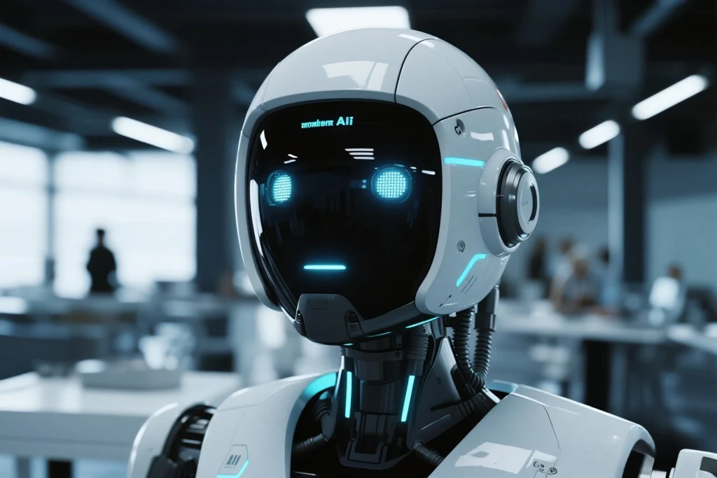A collection of emotional AI robots creating a supportive environment for individuals in a home setting