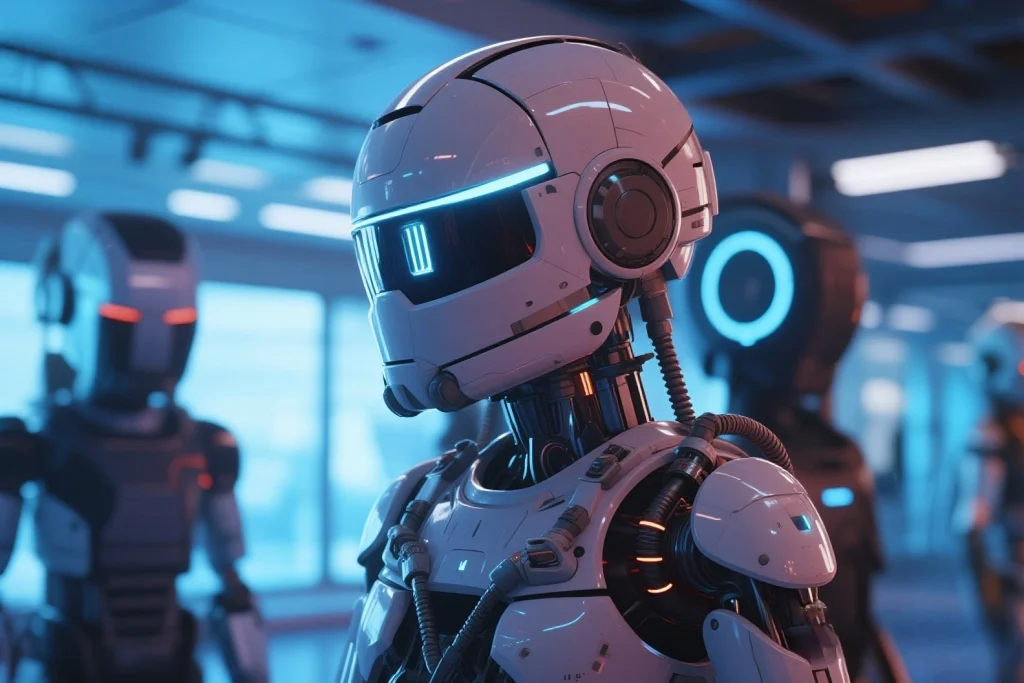 Paro therapeutic AI robot providing emotional support in a healthcare setting