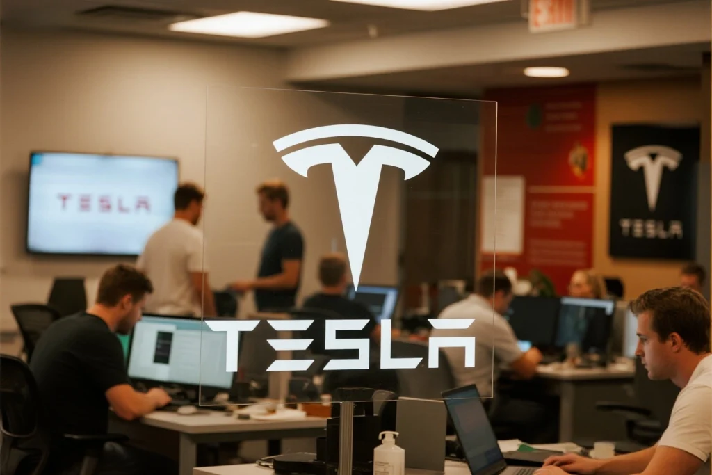 Tesla factory demonstrating how to scale a startup through efficient production
