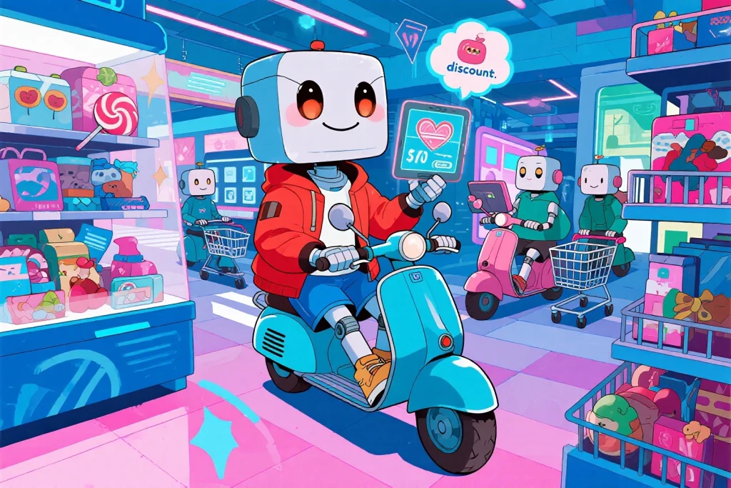 AI recommendation engine analyzing local prices and suggesting best purchases