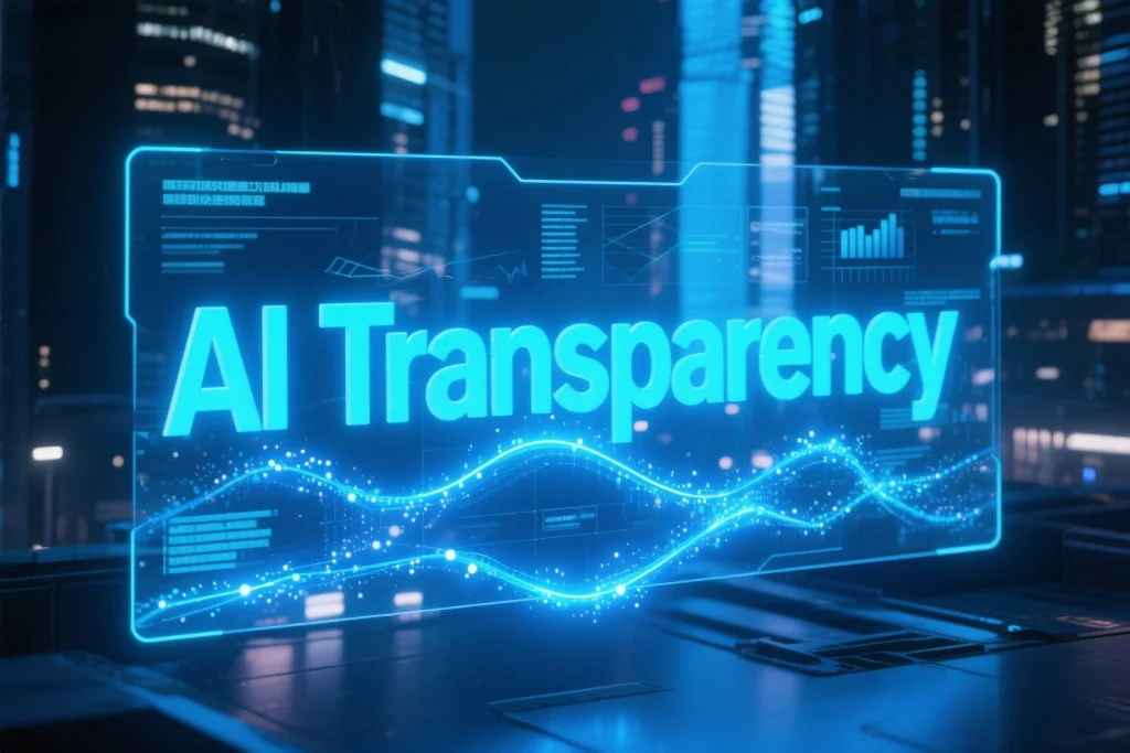 AI transparency in decision making where a smart robot explains its actions to a user.