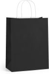 BagDream Black Gift Bags 8x4.25x10.5 100Pcs Kraft Paper