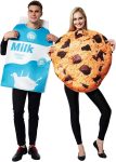 ReneeCho Couple Costume Halloween Food Cookies and Milk