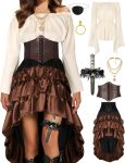 CICOCI Pirate Costume Women Outfits Renaissance Corset