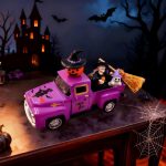 Witch Halloween Decor Indoor Vintage Metal Truck with