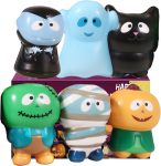 New 6 Packs-Halloween Squishies Toys Slow Rising Party