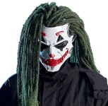 Futuristic Clown Mask, White and Red, Cosplay Costume