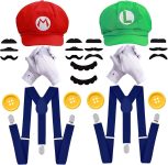 ratote Mary and Luigi Hats Costume for Adult–Halloween