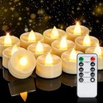 Homemory 12pcs Flameless LED Tea Lights with Remote &