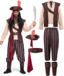 Spooktacular Creations Mens Caribbean Pirate Costume