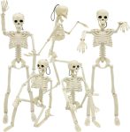 WODMAZ 5 Packs Halloween Skeletons, 16" Halloween Full