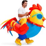 Inflatable Chicken Costume for Adult Rooster Blow Up