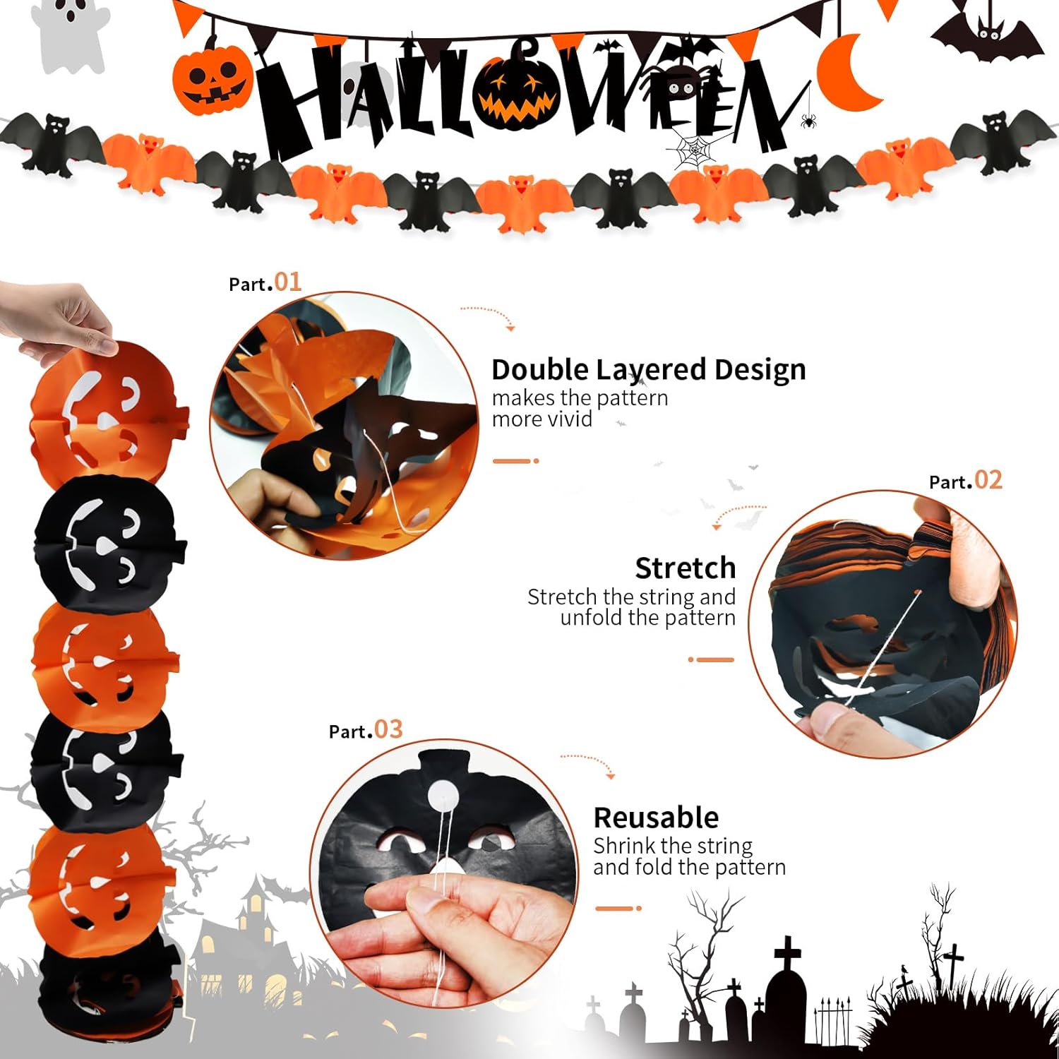 1769636075 124 AhfuLife Halloween Party Decorations Set Reusable Review Reusable Halloween Decorations