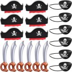 ZeeDix 18 Pcs Pirate Accessories for Kids, Include 6