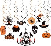30pcs Halloween Swirl Decorations – Hanging Halloween