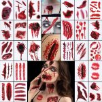 YGDZ Halloween Face Tattoos, Zombie Makeup Kit Fake