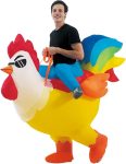 KOOY Inflatable Costume Adult, Riding Chicken Costume