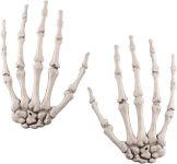 2 Pack Halloween Skeleton Hands Realistic Life Size