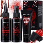 BOBISUKA Halloween Fake Blood Kit, 1.76oz Blood Spray +