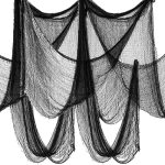 6 Pack Black Creepy Cloth - Halloween Decorations -