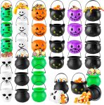 30 Pcs Mini Halloween Candy Holders,Portable Pumpkin