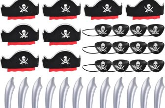 ZeeDix 36 Pcs Pirate Accessories for Kids, Include 12