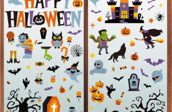 116PCS Halloween Window Clings, 9 Sheets Halloween