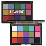UCANBE Halloween Makeup Palette, 15 Colors Matte Black