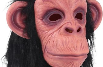Monkey Mask Latex Full Head Animal Black Chimp Mask for
