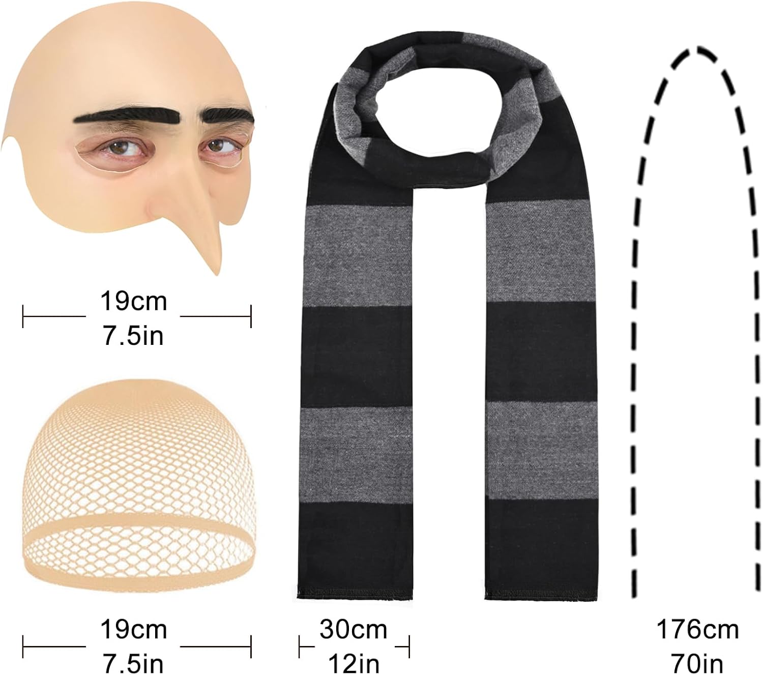 1769660507 613 Waipfaru 3Pcs Halloween Costume For Adult 2025 Bald Review Halloween