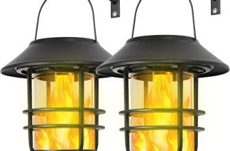 Solar Hanging Lantern Outdoor, Flickering Flames