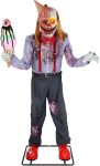 Haunted Hill Farm 6.5-Ft Animatronic I Scream Clown by