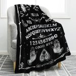Jekeno Ouija Board Blanket Gothic Witch Gift for