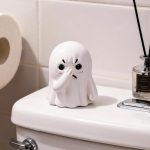 Holding Nose Small Ghost Figurine - Cute Ghost Decor