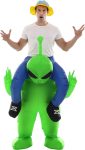 Double Couple Inflatable Alien Dinosaur Costume