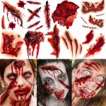 FANRUI 8 Sheets Halloween Fake Scar Tattoos For Women