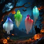 4 Pcs Halloween Hanging Ghost