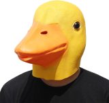 PartyHop - Yellow Duck Mask - Halloween Latex Animal
