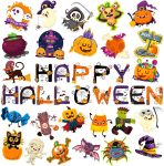 62 Pieces Halloween Cut Outs, Halloween Classroom