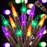 LAMPHOME Halloween String Lights - 20ft 100