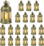 Mini Lantern with Flickering LED Candles Set of 20,