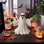 1 Pack Halloween Ghost Figurine, Spooky Resin Ghost