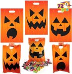 JOYIN 72 Pcs Halloween Goodie Bag, Pumpkin Plastic