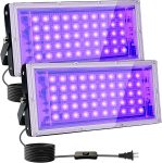 2 Pack 50W Black Lights, Blacklight Flood Light with