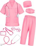 ICECUTE Doctor Costume for Kids Scrubs with
