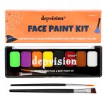 8 Colors Halloween Face Paint Kit,Non Toxic Water Based
