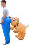 Inflatable Dogs Bite People Costume for Adult Funny