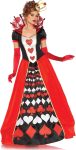 Leg Avenue Womens 2 Pc Deluxe Queen of Hearts With Card